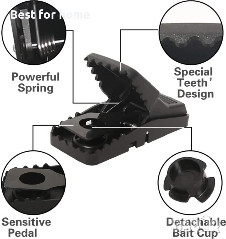 Капан за мишки, пакет от 12 капана за мишки, снимка 2 - Други стоки за животни - 50964311
