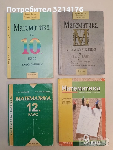 Математика за 10. клас - Георги Паскалев, Здравка Паскалева (2013, Архимед, Отлично състояние)