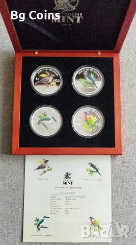 Сребро 1 OZ 2007 Птици 4 бр 
