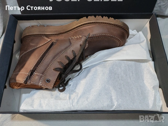 Мъжки боти от естествена кожа Josef Seibel №44, снимка 10 - Мъжки боти - 53070868