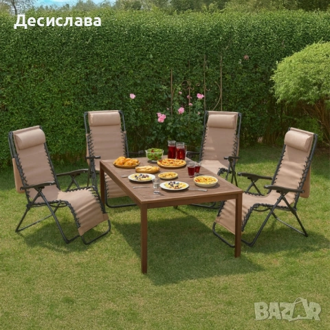 Сгъваем градински шезлонг с нулева гравитация и сенник – комфорт за пълна релаксация, снимка 2 - Градински мебели, декорация  - 53050940