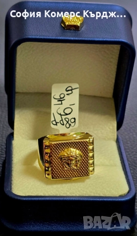 ⚠️ПРОМОЦИЯ!!!⚠️ 💍 ЗЛАТЕН МЪЖКИ ПРЪСТЕН #Versace ⚖️ 6,46гр./14 карата 🤚 68 размер