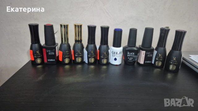 Гел лакове Nika Nagel , Kinetics , Gel.it.up , The Black Bottle , снимка 1