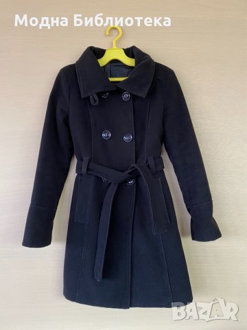 Черно палто с качулка, снимка 4 - Палта, манта - 34262935