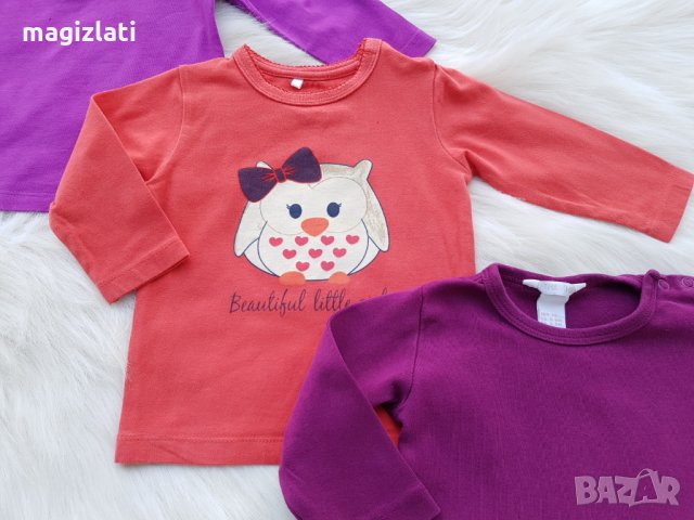 Лот блузки H&M за бебе 4-6 месеца , снимка 4 - Бебешки блузки - 31905257