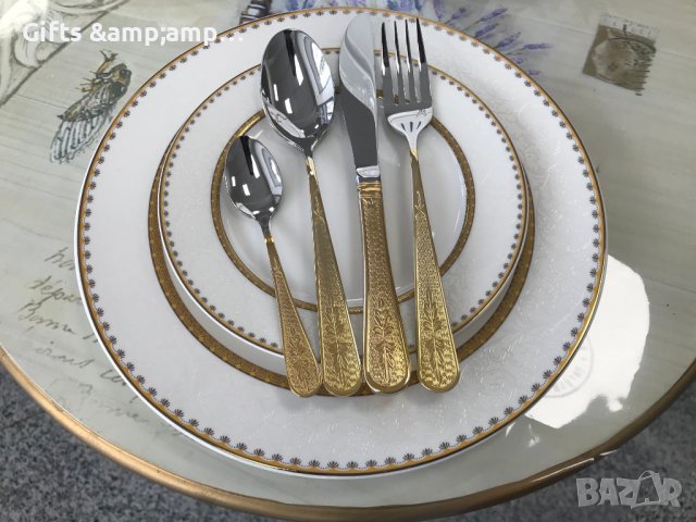 Комплект прибори за хранене 24 части