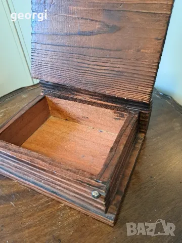 ретро дървена кутия книга с метален обков      15/4, снимка 7 - Антикварни и старинни предмети - 48974199