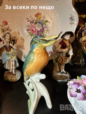 Karl Ens Germany - “Рибарчето” изключително красива птица с плячка в човката Код P1686, снимка 11 - Антикварни и старинни предмети - 52941780