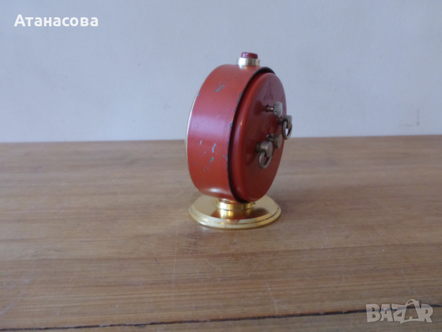 Будилник часовник Слава червен, снимка 9 - Антикварни и старинни предмети - 44687875