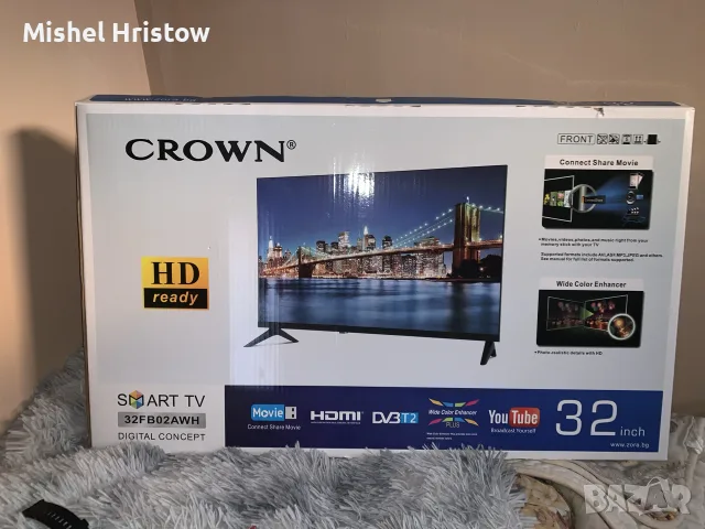 Crown смарт телевизор нов