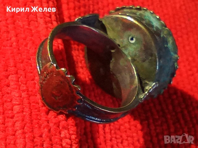 17 ВЕК САЧАНЕН ЧОРБАДЖИЙСКИ ВЪЗРОЖДЕНСКИ ПРЪСТЕН СРЕБРО/САЧАН КУЮМДЖИЙСКА РЯДКА ИЗРАБОТКА 27252, снимка 2 - Антикварни и старинни предмети - 36772061