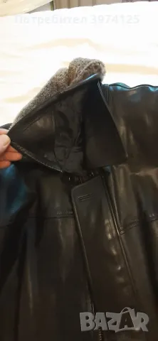 Мъжка кожена шуба XL(54-56)със сваляема  допълнителна подплата и яка .Почти нова.    , снимка 3 - Тениски - 48259551