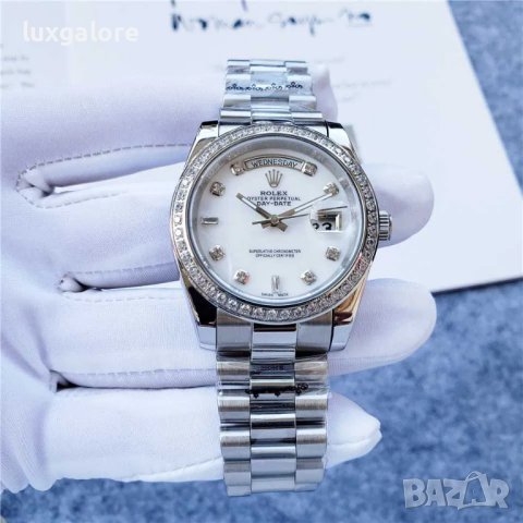 Унисекс часовник ROLEX Diamond Oyster Day-Date President с автоматичен механизъм, снимка 1 - Дамски - 40824115