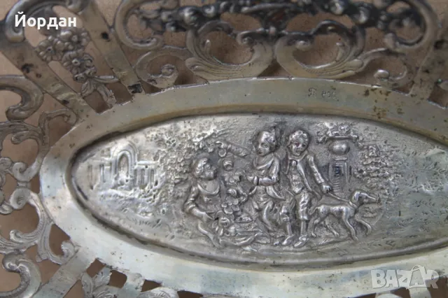 Сребърна фруктиера, снимка 4 - Други ценни предмети - 49862320