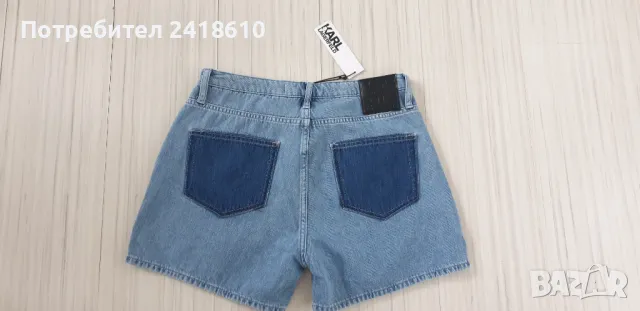 Karl Lagerfeld 2 Tone Denim Jeans Short Womens Size 30 НОВО! ОРИГИНАЛ! Дамски Къси Панталони!, снимка 6 - Къси панталони и бермуди - 49530879