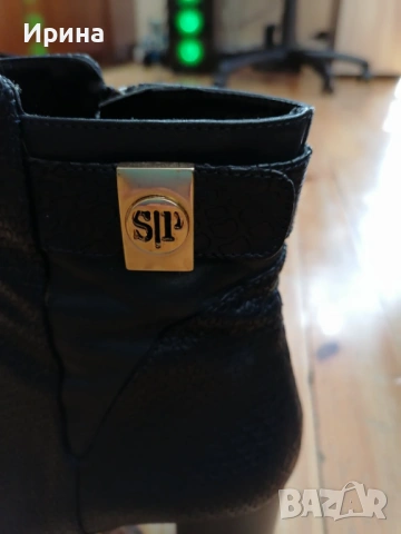 Тъмносини боти от естествена кожа Sara Pen, номер 37, снимка 7 - Дамски боти - 53351813
