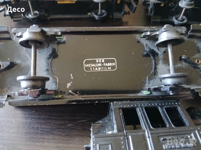 Стара немска тенекиена играчка Влак от 50те години., снимка 5 - Колекции - 51603940