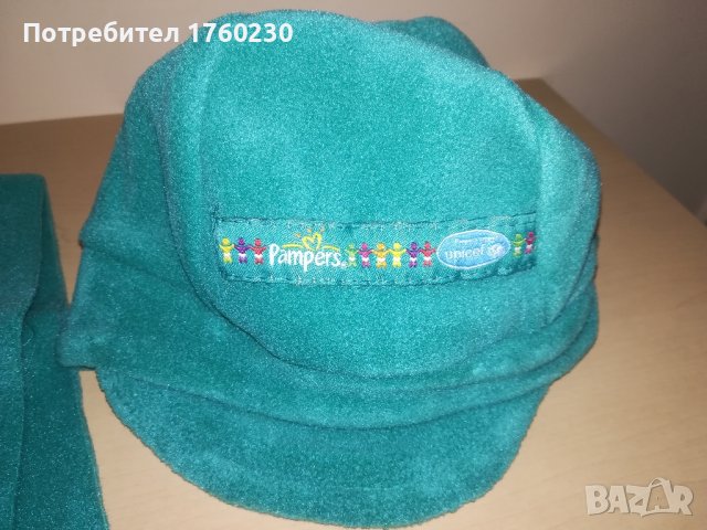 Комплект шапка и шал, снимка 2 - Бебешки шапки - 42848360