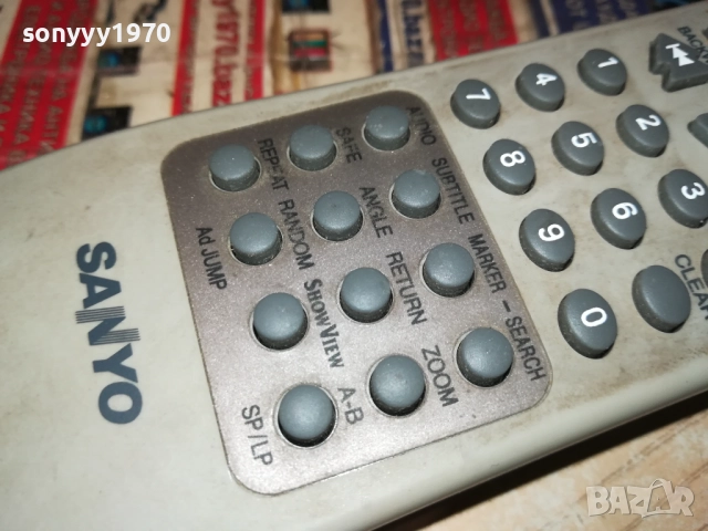 SANYO DVD/VCR COMBO REMOTE-ВНОС SWISS 2811251935, снимка 4 - Дистанционни - 52577725
