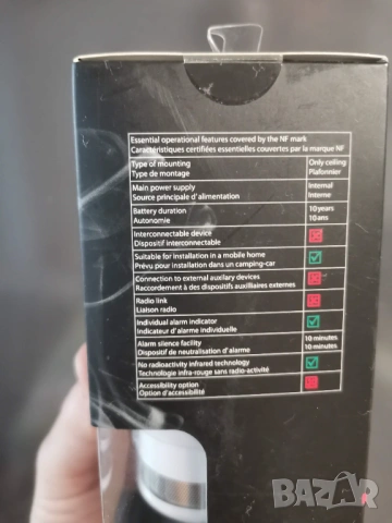 Безжичен пожароизвестителен датчик/сензор за дим, снимка 4 - Друга електроника - 53200537