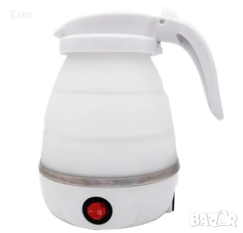 Електрическа кана туристическа- сгъваема - Mormark FOLDCOOK, 600W, 0.6л. Силиконова, Бяла, снимка 6 - Кани - 48428502