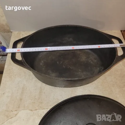 огромен масивен чугунен съд за печене, снимка 2 - Съдове за готвене - 48494891