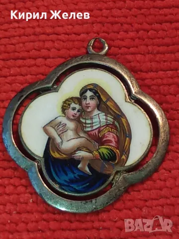Старинна ЕМАЙЛИРАНА СРЕБЪРНА ИКОНКА ХУДОЖЕСТВЕНА РЪЧНА ИЗРАБОТКА РИСУВАНА ВИСОКА ПРОБА СРЕБРО 26466, снимка 12 - Антикварни и старинни предмети - 48818561