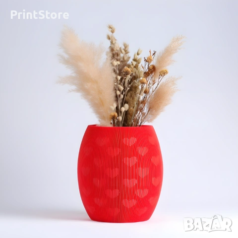 Декоративна ваза за изкуствени цветя.Подарък за Свети Валентин.
