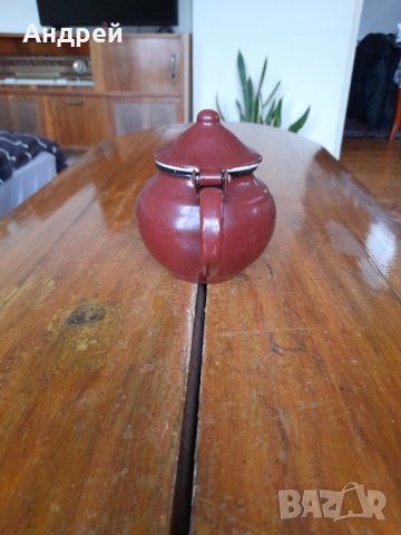 Стар емайлиран чайник #35, снимка 4 - Антикварни и старинни предмети - 35289660