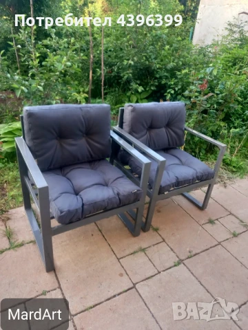 комплект градински кресла с подлакътници, снимка 4 - Столове - 50612793