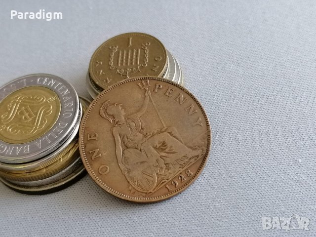 Монета - Великобритания - 1 пени | 1928г., снимка 1 - Нумизматика и бонистика - 37266715