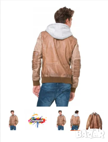 DESIGUAL LORENZO  кожено яке  размер Л-Хл, снимка 3 - Якета - 47546177