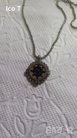 стоманен медальон , снимка 3 - Колиета, медальони, синджири - 50828385
