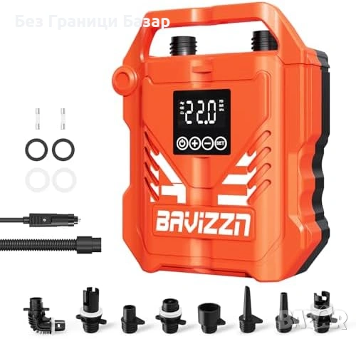 Нова 12V електрическа помпа за SUP борд падъл и каяк 22 PSI с дигитален дисплей