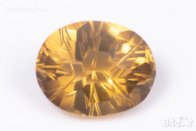 Цитрин 4.62ct VS овална fancy шлифовка