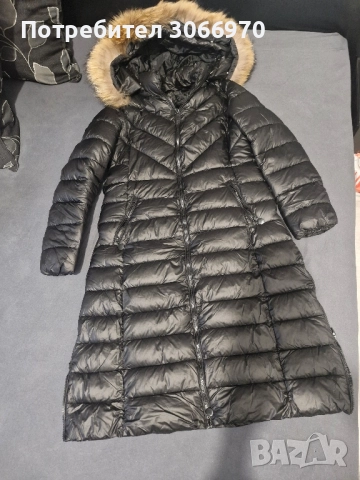 Зимно яке с естествен пух на качулката