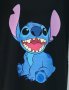 Нова черна детска тениска с дигитален печат Стич (Stitch), снимка 3