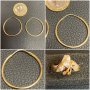 Златни обеци пръстен висулка ланче гривна 14 k 585 gold zlato, снимка 8