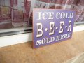 Метална табела бира надпис леденостудена тук се продава, снимка 2