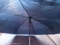 Мъжки сгъваем черен чадър 96 см. диаметър с калъф, снимка 5