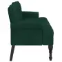 vidaXL Пейка с облегалка, тъмнозелена, 119,5x64,5x75 см, кадифе, снимка 5