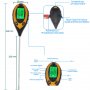 4в1 Уред за измерване PH на почвата,температура,влажност и интезитед на светлина, снимка 15