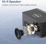ANJANK Дървен Bluetooth високоговорител с будилник и FM радио, безжична станция за зареждане , снимка 3