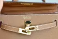 Чанта Hermes Mini Kelly gold on gold, снимка 3