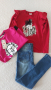 Детски комплект-дънки и блузки, снимка 1 - Детски Блузи и туники - 44598739