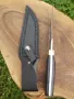 Ловен нож Browning с кожена кания,фултанг, снимка 5
