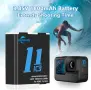 KUNLUN Hero 12/11/10/9 батерии 3 броя + 3-канално USB зарядно 1800mAh, снимка 3