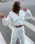 Nike Дамски Ватиран Спортен Комплект Късо Горнище И Долнище🔝Дамски Спортен Екип Код VAL-51, снимка 5
