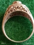 Авторски сребърен пръстен майсторска орнаментика с ЧЕРЕН ОНИКС ювелирна изработка 33480, снимка 5