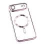 Силиконов кейс bSmart Chrome Magsafe с протектори за камерите, За iPhone 17 Air (6.9), Розово-златен, снимка 2
